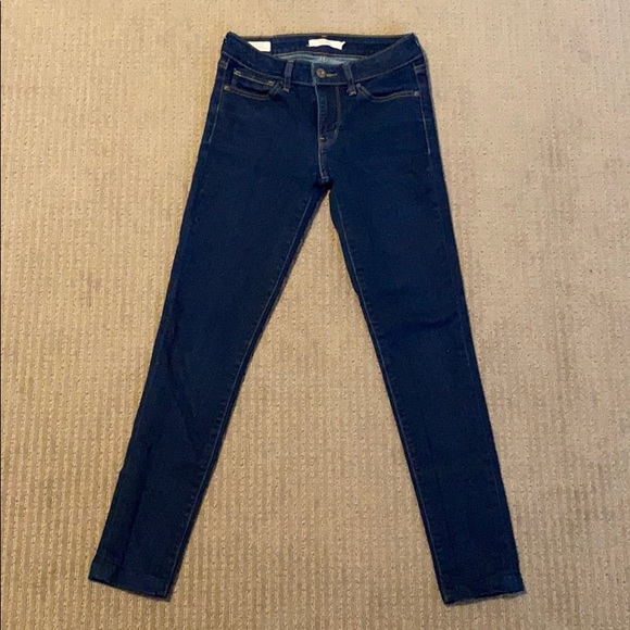 EUC Levi 711 Skinny Dark Wash Size 24 Short - Picture 2 of 7